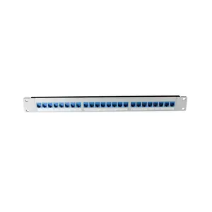 1U 19 pollici + rame integrato UTP Cat 6 24 porte colorate Keystones rj45 Patch Panel