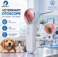 Otoscope numérique HD professionnel EURVET pour animaux de compagnie, endoscope auriculaire portable rechargeable pour le contrôle des oreilles des animaux