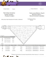 Collier pour chien et chat à thème Halloween avec motifs animaux, décorations chauves-souris et citrouilles, en plastique, nylon et polyester