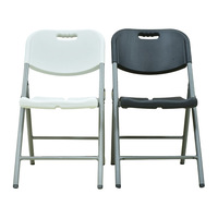 Chaises pliantes en plastique blanc robustes pour mariages en plein air, événements, hôtels, restaurants, parcs et cours, fêtes