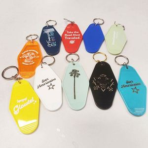 Wholesale Cheap Colorful Plastic <b>Custom</b> Printing Hotel <b>Keychain</b> Blank Keytag Promotional Keychains & Carabiners Hotels Motels - Product Image 6