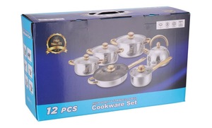 <span class=keywords><strong>12</strong></span> Mảnh chậu Bộ không dính <span class=keywords><strong>Cookware</strong></span> nhà bếp nấu ăn nồi Set không dính <span class=keywords><strong>Cookware</strong></span> Set thép không gỉ với Ấm đun nước bền vững - Product Image 3