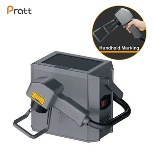 Pratt Factory Outlet Small 20w 30w 50w Portable Handheld Fiber Laser Marking Machine For Metal With Lithium Battery