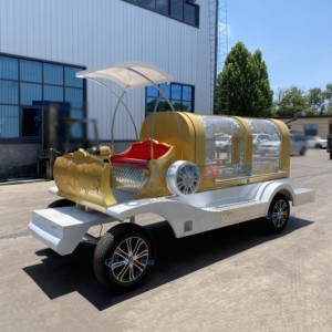 Cheap Price Golden Funeral Hearse Funeral Carriage Car Vintage Decoration Funeral Carriage Special Transportation - Product Image 1