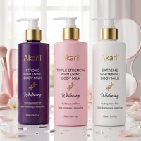 Akaril 500ml Lait Corporel Éclaircissant Naturel, Hydratant et Nourrissant, Parfum Frais, Pour Peaux Noires, Effet Éclaircissant Rapide