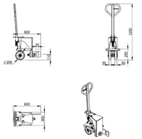 Premium 8 tonnes conteneur d'expédition vérin de levage hydraulique roulette ensemble équipement de transport Mobile pour le mouvement des conteneurs