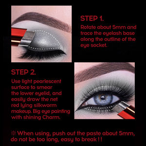 Bâton de <span class=keywords><strong>fard</strong></span> <span class=keywords><strong>à</strong></span> paupières scintillant imperméable <span class=keywords><strong>à</strong></span> deux tons Bâton de <span class=keywords><strong>fard</strong></span> <span class=keywords><strong>à</strong></span> paupières <span class=keywords><strong>à</strong></span> paillettes de maquillage paresseux pour la fête - Product Image 3