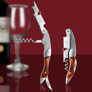 Couteau multifonctionnel en bois <span class=keywords><strong>de</strong></span> rose et acier inoxydable en forme <span class=keywords><strong>de</strong></span> hippocampe avec décapsuleurs pour <span class=keywords><strong>vin</strong></span> et bière et couteau à crevettes - Product Image 5