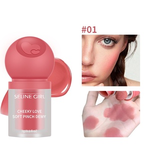 Cute Face Brightener with Fur Brush Liquid <b>Blush</b> Natural Blood Tone Cream Blusher for Women Girls Gifts - Product Image 2