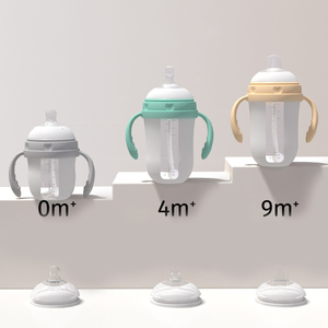 <span class=keywords><strong>Biberon</strong></span> en silicone anti-colique sans BPA pour bébés de 0 à 12 <span class=keywords><strong>mois</strong></span>, tétine décentrée, <span class=keywords><strong>biberon</strong></span> à débit moyen pour bébé - Product Image 4