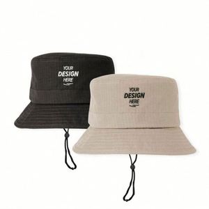 Unisex Big Brim Denim Bucket Hat Waterproof Embroidered Logo Daily Use Cartoon <b>Leaf</b> Letter Letter Embroidery Patterns for Adults - Product Image 1
