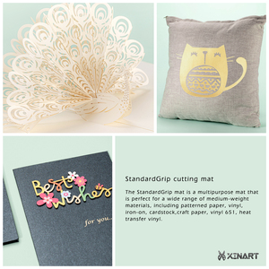 Xinart Mini 4.5x6.5 pouces vert 3 pièces par paquet <span class=keywords><strong>tapis</strong></span> <span class=keywords><strong>de</strong></span> coupe Standardgrip pour <span class=keywords><strong>Cricut</strong></span> <span class=keywords><strong>Joy</strong></span> - Product Image 5