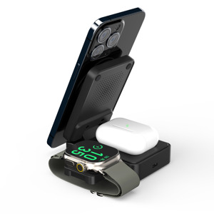 Nouveauté OEM 2 <span class=keywords><strong>3</strong></span> <span class=keywords><strong>en</strong></span> <span class=keywords><strong>1</strong></span> <span class=keywords><strong>Chargeur</strong></span> sans fil portable <span class=keywords><strong>de</strong></span> <span class=keywords><strong>voyage</strong></span> pliable magnétique, support <span class=keywords><strong>de</strong></span> charge sans fil pliable, logo personnalisé - Product Image 4