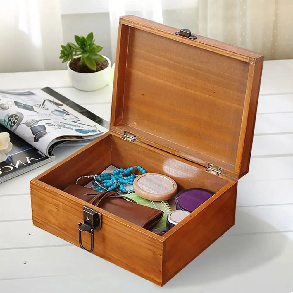 Holz Schmuck Box Holz Lagerung Box Organizer Geschenk Box