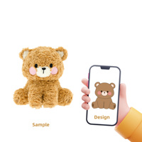 Fabrication d'ours en peluche personnalisé avec logo Mini peluche en tissu de velours rose ours câlin battement de coeur jouet en peluche pour cadeau