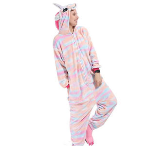 Adult Unisex Hooded Breathable Winter Summer Onesie Pajamas for Women &amp; Men <strong>Unicorn</strong> Pegasus Animal Print Pink Blue Sleepwear - Product Image 4