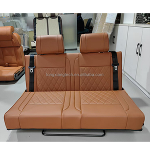 LXRV 100cm de ancho de alta calidad Napa cuero <span class=keywords><strong>Camper</strong></span> Van 2 plazas asiento doble cama silla RV asiento personalizado para MPV Van Motorhome - Product Image 2