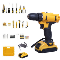 Ensemble de perceuse sans fil 21V, Taladro Inalambrico, kit de perceuse électrique puissante, ensemble d'outils électriques portables pour la réparation et le bricolage à domicile
