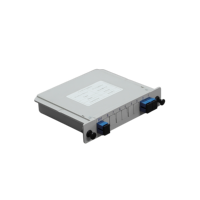 Huiwei SC APC 1/2 Ceramic Ferrule Fiber Optic Splitter Plug-in Programmable Controller yang Dapat Dipasang di Dinding/Tiang