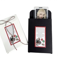 Boîte cadeau DIY en papier kraft biodégradable écologique de luxe pour cartes photo, petites cartes, emballage de bougies avec gaufrage