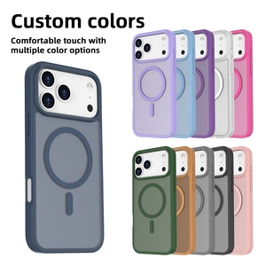 Funda Magnética Translúcida Mate para Teléfono Móvil, Personalizada con Colores Impresos en <span class=keywords><strong>TPU</strong></span> y PC, para iPhone 17 Pro Max, Resistente a Impactos, de Lujo - Product Image 2