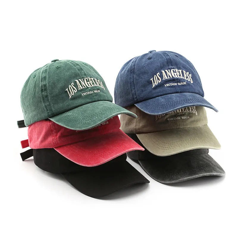 Cotton Washed Baseball Cap Men Women Fashion Embroidery Hat Soft Top Caps Casual Retro Snapback Hats Unisex
