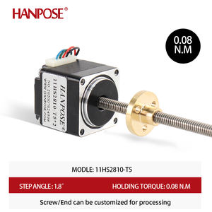 Шаговый двигатель Hanpose 11HS2810-T5*2-250MM T5, миниатюрный, 250 мм, 1.0А, 0.08Нм, 12В, для ЧПУ и 3D-принтеров, линейный шаговый двигатель - Product Image 2