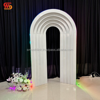 Arches de mariage de luxe en métal multicouches 3D, décoration de scène de fond grandiose, arches ouvertes, décoration de fête de mariage