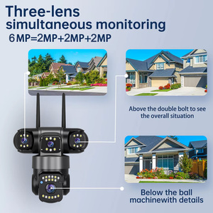 Sunivision ngoài trời 6MP ba ống kính CCTV <span class=keywords><strong>Camera</strong></span> wifi an ninh IP66 không thấm nước phát hiện chuyển động đáng báo động 5g CCTV <span class=keywords><strong>Camera</strong></span> - Product Image 6