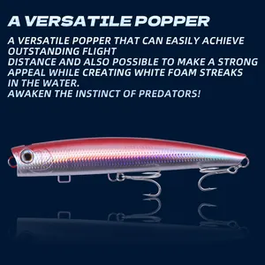 180mm/66g 220mm/96g Popper Fishing Lures Topwater Bubble Artificial Baits Jet Wobblers GT Tuna Big Game Fishing Lure