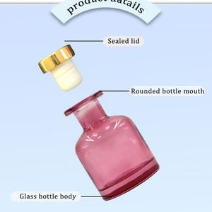 Bouteilles de diffuseur à roseaux rechargeables uniques en verre ambré transparent de 50 ml et 150 ml pour hôtels de luxe, vente en gros - Product Image 3