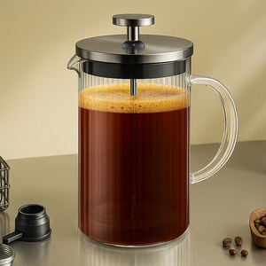 सीसिन नए उत्पादों स्पष्ट ग्लास कॉफी ब्रेवर फ्रैंच प्रेस बीपीए मुक्त टिकाऊ ग्लास कॉफी निर्माता - Product Image 6