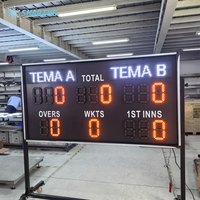 Tableau de scores électronique LED professionnel pour matchs de cricket en plein air sur support roulant