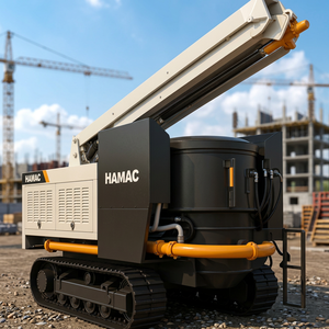รถผสมปูนเคลื่อนที่ HAMAC HMC18 พร้อมปั๊มคอนกรีต สำหรับอุตสาหกรรมก่อสร้าง ติดตั้งเครื่องยนต์หลักกำลัง 91 กิโลวัตต์ - Product Image 2