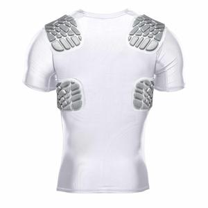 T-shirt de compression rembourré pour homme, motif camouflage, pour le football, les sports de contact, le jogging, absorbant les chocs - Product Image 2