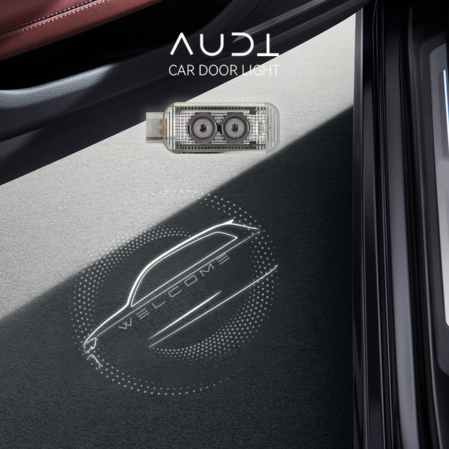 2pcs Car Door Light for Audi A4 A6 A6L Q3 Q5 Q5L Q7 Q8 A7 A8 A5 RS A3 Dual Lens Dynamic HD LED Lamp Laser Decor Projector