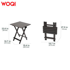 Mesa Plegable para Exteriores WOQI 47.5x49.5x60cm, Mesa de Picnic Portátil Ligera de Aluminio para Acampar, Hacer Senderismo, Pescar, Hacer Barbacoa - Product Image 4