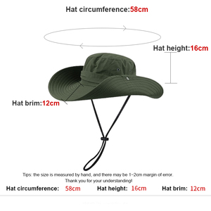 RongGuang personalizzato semplice moda grande tesa protezione <span class=keywords><strong>sole</strong></span> arrampicata secchio cappello campeggio pescatore cappello per le donne degli uomini - Product Image 2