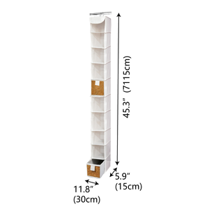 Foldable Hanging Hat Organizer Closet Fabric Storage Box With 2 Drawers