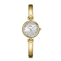 Montre GEDI 1156 pour femmes, petite montre à bracelet pour femmes, cadran rond doré, étanche, quartz