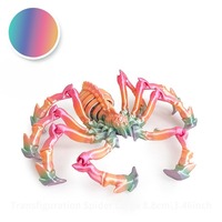 Decoración de Araña de Halloween Impresa en 3D con Patas Retráctiles, Figura de Araña con Articulaciones Móviles que Brillan en la Oscuridad, Adorno de Escritorio