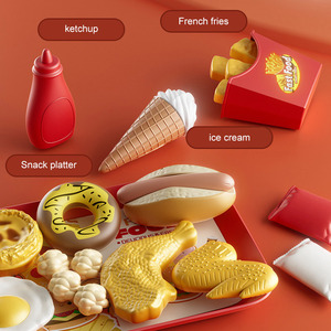 Jouets pour Enfants Cuisine Simulation Fast-Food Pizza Seau Familial Jouets Maisonnette Simuler Accessoires Fast-Food Set de Jeu de Rôle - Product Image 5