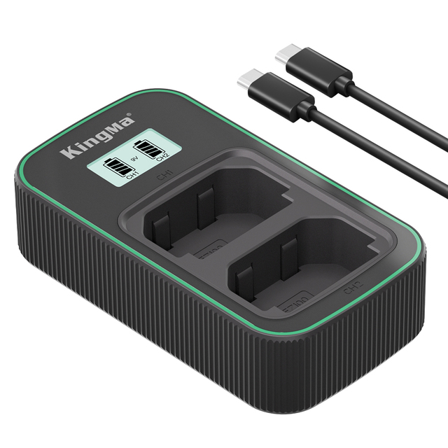 KingMa PD3.0 USB-C Fast Charger LCD Dual Charger for Sony NP-FZ100 Battery