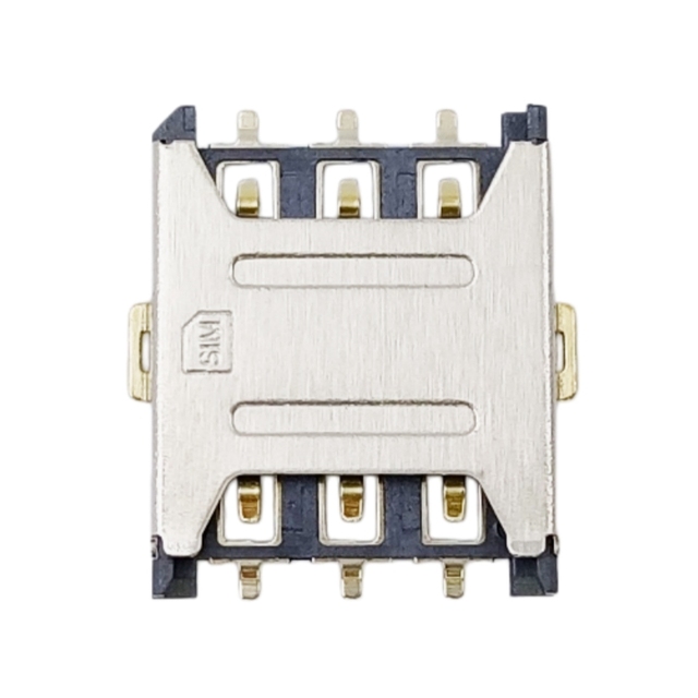 Nano Sim Card Connector Double Row 6Pin 1.35H Ultra-thin Holder Female Tray Socket Slot for Smart Watch IOT Phones Tablet PCB