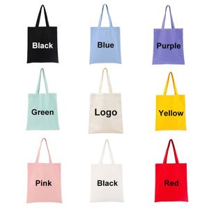 Promotional Reusable Blank Plain Cotton <b>Canvas</b> Bags Personalized Shopping Cotton <b>Tote</b> Bags With Custom Printed Logo - Product Image 1