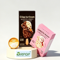 Boîtes à glaces en papier jetables et recyclables de qualité alimentaire, taille personnalisée, logo imprimé, emballage pour snacks et crèmes glacées, pour cadeaux congelés
