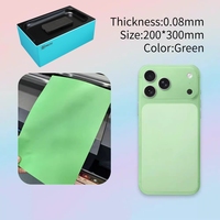 Film de protection semi-transparent polymère A4 à changement de couleur pour coque de téléphone, enveloppement complet DIY pour machine à emballer les enveloppes pour iPhone 17 Pro Max