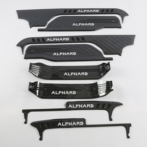 WZXD New Arrival <b>Car</b> LED Door Sill Guards Stainless Steel Door Sill Plate Black Silver 2016-2019 for - Product Image 3