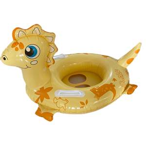 Bouée de bain dinosaure pour bébé, directement de l'usine - Siège gonflable couleur bonbon avec poignée, anneau de natation éducatif pour tout-petits - Product Image 4