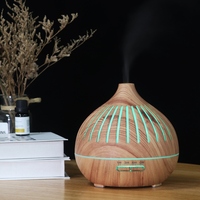 Diffuseur d'aromathérapie ultra-silencieux à étiquette privée, portable, 400 ml, grain de bois, diffuseur d'arômes électrique ultrasonique avec télécommande et minuterie